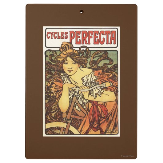 Perfecta Fahrräder mit Frauenwerbung Klemmbrett (Rückseite)