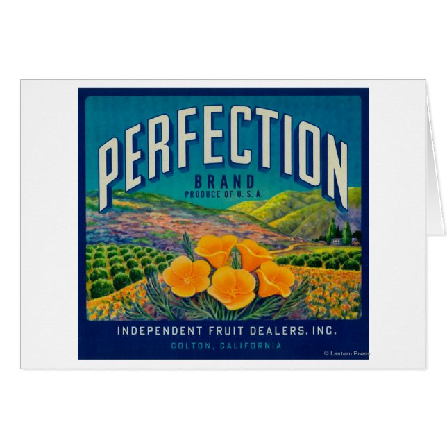 Perfection Orange LabelColton, CA (Vorderseite (Horizontal))