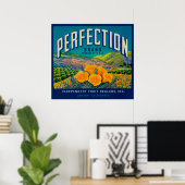 Perfection Orange LabelColton, CA Poster (Heimbüro)