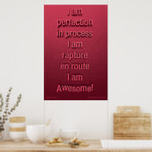 "PERFECTION" Phantastisches Plakat (Vertrauen) (Küche)