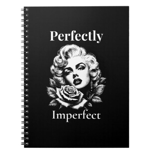 Perfectly Imperfect – Marilyn Noir Notizblock (Vorderseite)
