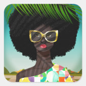 Perfectly Palm Springs Quadratischer Aufkleber (Vorderseite)