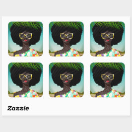 Perfectly Palm Springs Quadratischer Aufkleber