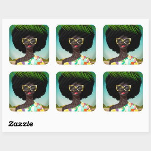 Perfectly Palm Springs Quadratischer Aufkleber