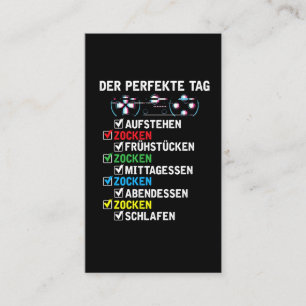 PerfectTag Zocker Spaß Gamer Spruch Zocken Visitenkarte