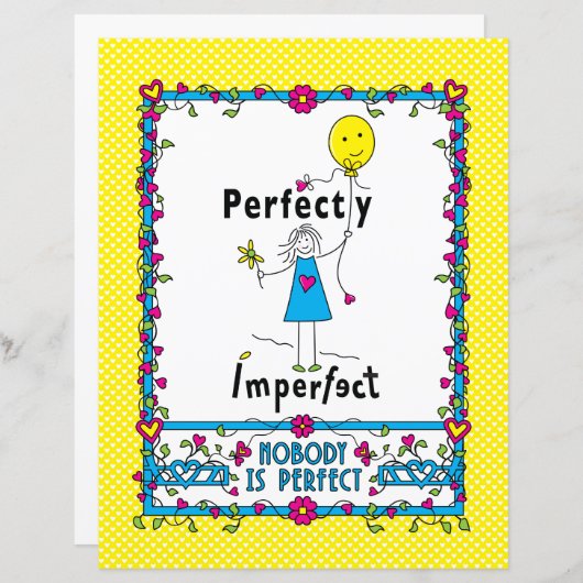 Perfekt 1_flaches Papier Blatt 8.5x11" (Vorne/Hinten)