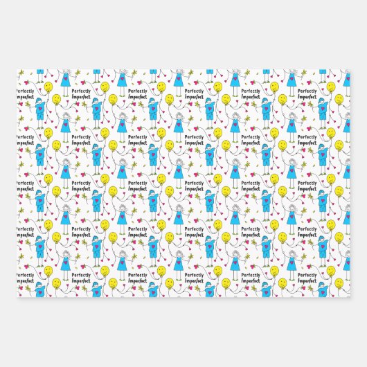Perfekt 2 B_Wrapping Paper Geschenkpapier Set (Vorderseite)