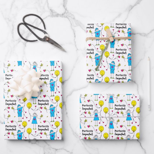 Perfekt 2 B_Wrapping Paper Geschenkpapier Set (Vorderseite)