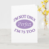 Perfekt 75 Jahre alt Karte (Gelbe Blume)