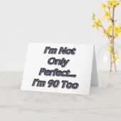 Perfekt 90 Jahre alt Karte (Gelbe Blume)