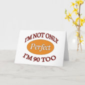 Perfekt 90 Jahre alt Karte (Gelbe Blume)