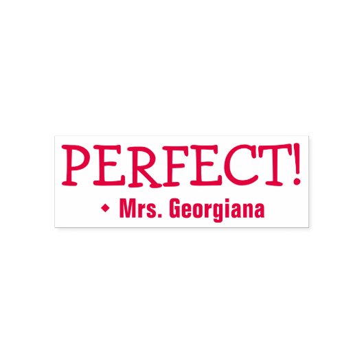 "PERFEKT!" Bewertungsstempel Permastempel (Design)