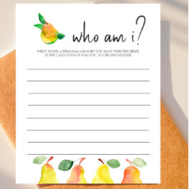 Perfekt Birne - Brautparty "Wer bin ich?" Spiel