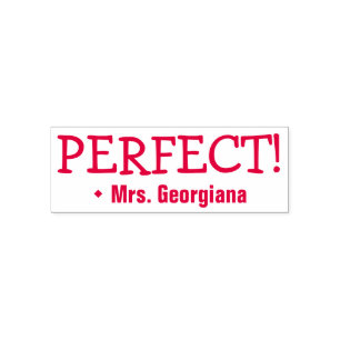 "PERFEKT!" Briefmarke aus Kautschuk Permastempel
