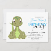 Perfekt Dinosaurier-Thema Geburtstag Einladung! Ankündigung (Vorderseite)