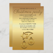 Perfekt, elegant, Gold Shine Christmas Einladung (Vorne/Hinten)