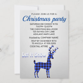 Perfekt, elegant, SilverBlue Shine Weihnachten Einladung