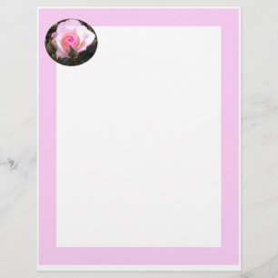 Perfekt Englisch Rosa Rose Briefbogen