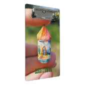 Perfekt für den On-the-Go Hinweis Mini Klemmbrett (Schrägansicht)