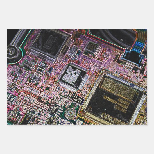 Perfekt für digitale Geschenke und Digital Natives Geschenkpapier Set (Vorderseite 3)