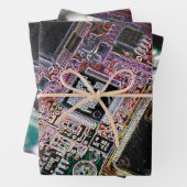 Perfekt für digitale Geschenke und Digital Natives Geschenkpapier Set (Beispiel)