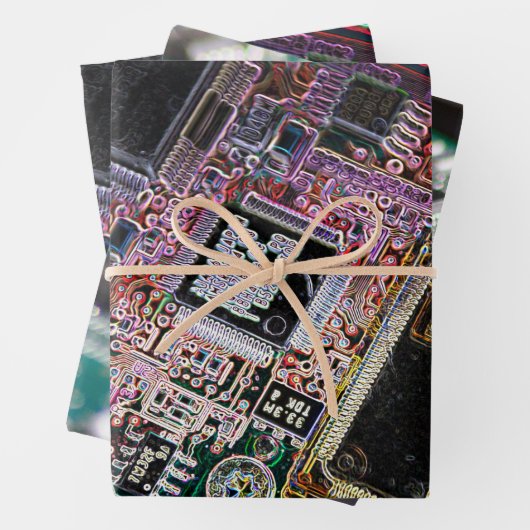 Perfekt für digitale Geschenke und Digital Natives Geschenkpapier Set (Beispiel)