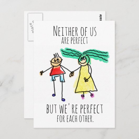 Perfekt für einander postkarte (Vorne/Hinten)