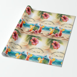 Perfekt für Meilenstein-Feiern - 21. Geburtstag Geschenkpapier