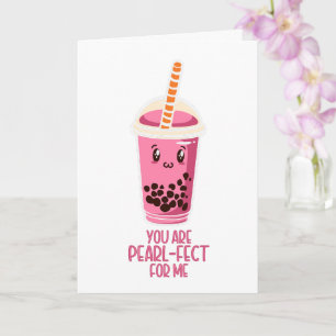 Perfekt für mich Boba-Perlen-Teegetränk kawaii süß Karte