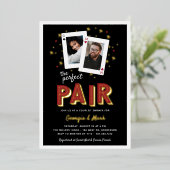 Perfekt für Paare Spielen Dusche Folieneinladung (Stehend vorne)