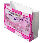 "perfekt für Vatertagsgeschenke." Geschenktasche Große Geschenktüte (Vorderseite Schrägansicht)