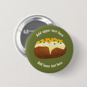 Perfekt gebackenes Kartoffel - Spud in Jacket - ei Button (Vorne & Hinten)