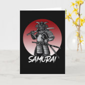 Perfekt geehrter Samurai Retro - Schwarz und Weiß Karte (Gelbe Blume)