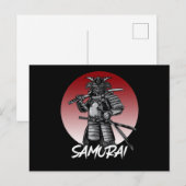 Perfekt geehrter Samurai Retro - Schwarz und Weiß Postkarte (Vorne/Hinten)