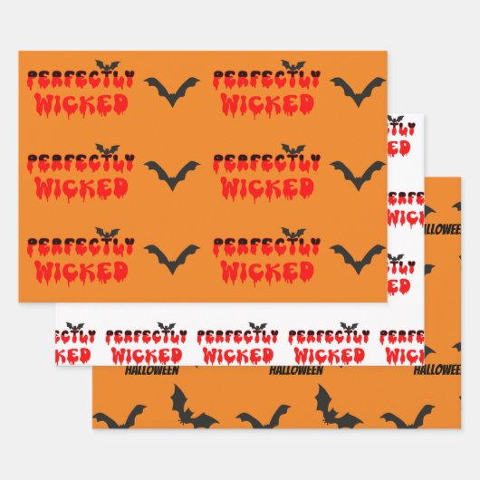 Perfekt geficktes Halloween Geschenkpapier Set (Set)