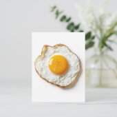 Perfekt gefriertes Ei mit knusprigen Kanten und Go Postkarte (Stehend Vorderseite)