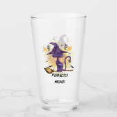 Perfekt gekickt - Schwarze Hexenkatze Glas (Vorderseite)