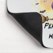 Perfekt gekickt - Schwarze Hexenkatze Mousepad (Ecke)