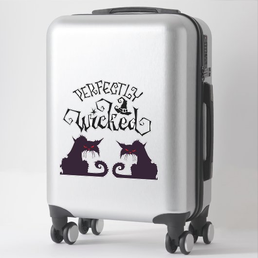 Perfekt gepfropfte schwarze Katzen Aufkleber (Koffer)