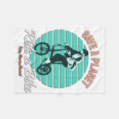 Perfekt Gift for Bicycle Lover - Save a Planet Fleecedecke (Vorderseite (Horizontal))