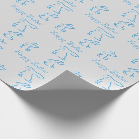 Perfekt glückliche Ostern, blaues Sonnenlicht Geschenkpapier (Ecke)