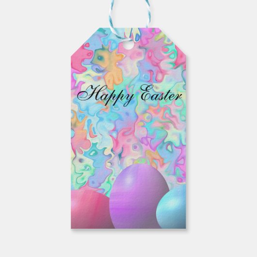 Perfekt glückliche Ostern, Eier Geschenkanhänger (Rückseite)