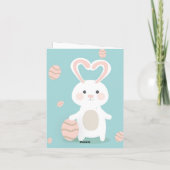 Perfekt glücklicher Osterhase Ankündigung (Rückseite)