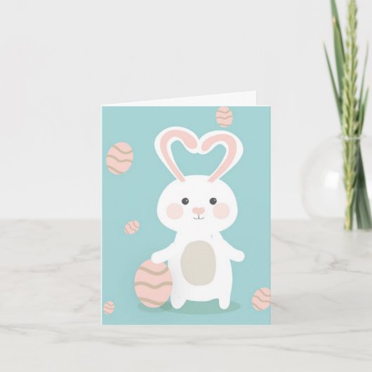Perfekt glücklicher Osterhase Ankündigung (Vorderseite)