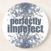 PERFEKT | Grunge denim | Textbezogen Getränkeuntersetzer (Vorne)