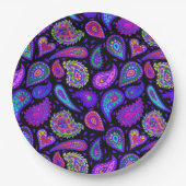 Perfekt Hübsches Lila Paisley Pappteller (Vorderseite)