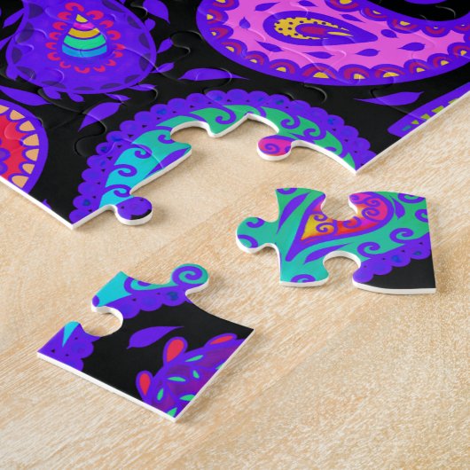 Perfekt Lila Paisley Hübsch Puzzle (Seite)