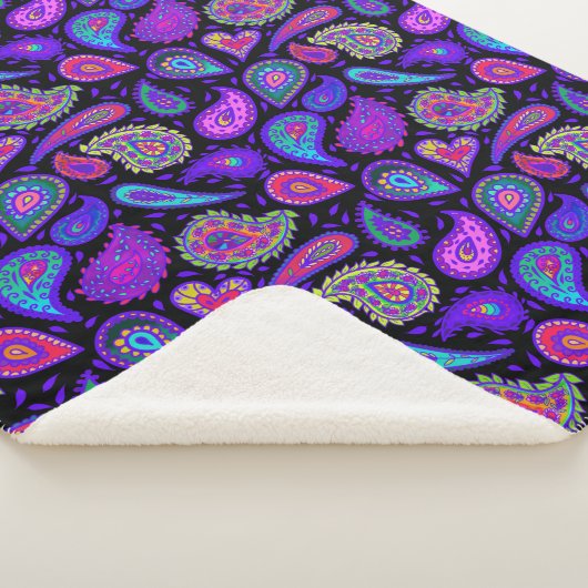 Perfekt Lila Paisley Hübsch Sherpadecke (3/4)