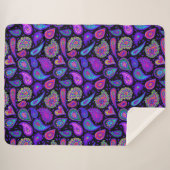 Perfekt Lila Paisley Hübsch Sherpadecke (Vorderseite (Horizontal))