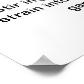 Perfekt Martini Cocktail Rezept Art "18 x 24" Poster (Ecke)